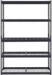 Vevor 5 polcos, állítható fém polcrendszer, teherbírás 1350 kg, 50 cm × 122 cm × 183 cm