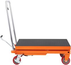 Vevor Hidraulikus emelőasztal 550 kg, 99 cm-es emelőmagasság, kézi, 4 kerék