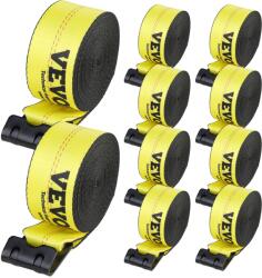 VEVOR 4"×40' rögzítőhevederek 6000 font/18000 font lapos horog 10 db csörlőnként