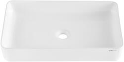 Vevor Téglalap alakú pultmosogató, kerámia, fehér, 61 cm × 34 cm, fürdőszobába