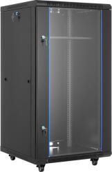 VEVOR Fali rack szekrény 22U, 600 mm mélység, 136 kg, üvegajtó