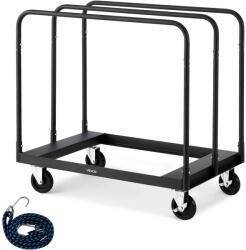 VEVOR Gipszkarton kocsi, teherbírás 816 kg, 12, 5 mm-es kerekek, 3 fogantyú, pánt