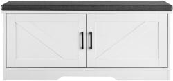 Vevor Cipőszekrény 1000×355×460 mm, párnázott ülőfelülettel, 2 ajtóval, állítható polccal