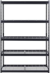 Vevor 5 polcos állvány, 1350 kg teherbírás, állítható polcok, 61 cm × 122 cm × 183 cm