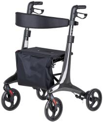 Vevor Rollátor üléssel, összecsukható karbon, 8"-os PVC kerekek, teherbírás 136 kg