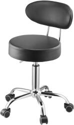 Vevor Műhelyszék háttámlával, pneumatikus, 360°, teherbírás 136 kg