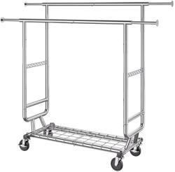 Vevor Ruhatartó állvány, dupla rúddal, állítható, teherbírás 272, 2 kg