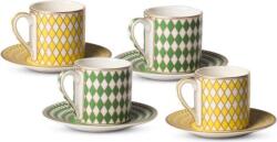 POLSPOTTEN Cești de espresso cu farfurioare Chess 100 ml, 4 buc (230-400-533)
