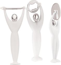 Casa Bugatti Set cadou Gym cu peeler, deschizător și tăietor de pizza, alb, 3 piese (32-7089/AC1U)