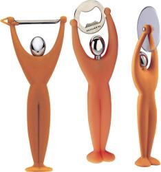 Casa Bugatti Set cadou Gym cu peeler, deschizător și tăietor de pizza, portocaliu, 3 piese (32-7089/ACOU)