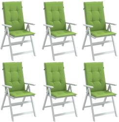 vidaXL Perne scaun spatar înalt 6 buc. melanj verde 120x50x4 cm textil GartenMobel Dekor (4002429)