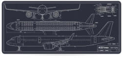 Qwerty Key Mouse pad QwertyKey Plane Blueprint (DMPLANE) Mouse pad