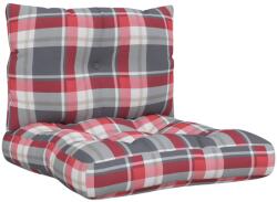 vidaXL 2 db piros kockás szövet raklappárna 2.1 kg (360847)
