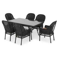  Scaun suprapozabil SUSAN lungime 55 latime 58 inaltime 96 negru (CHW130000BLK)