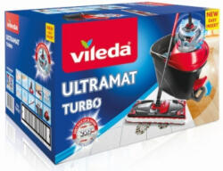 Gimihome Set curatenie galeata cu pedala si storcator cu mop si maner Vileda UltraMax Turbo (163425)