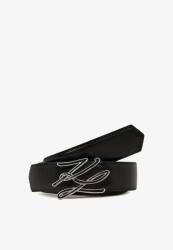 Karl Lagerfeld K/AUTOGRAPH ENAMEL H2.5 BELT (A4W33022999) Black Women - 75 (A4W33022999-75)