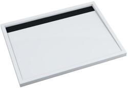 Schedpol Ajax B&W cădiță de duș dreptunghiulară 100x80 cm alb-negru 3.4228-M/C/G (34228MCG)