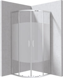 Deante Funkia Evo cabină de duș 80x80 cm semicircular crom luciu/sticlă cu model KYP0E88P (KYP0E88P)