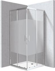 Deante Funkia Evo cabină cu cădiță 80x80 cm pătrat crom luciu/sticlă cu model KYCP0E88P (KYCP0E88P)