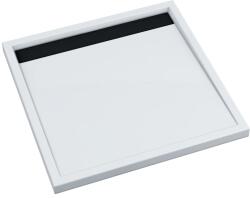 Schedpol Ajax B&W cădiță de duș pătrată 90x90 cm alb-negru 3.4226-M/C/G (34226MCG)