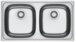 Franke Chiuveta bucatarie inox Franke Spark 78x43.5 cm cu 2 cuve fara picurator finisaj texturat (101.0712.384) Chiuveta