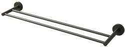 BALNEO Suport prosop dublu Balneo Qube Gun Metal mat 60 cm (M0301070203)