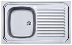 Franke Chiuveta bucatarie inox Franke Simplex 80x50 cm cu 1 cuva cu picurator dreapta finisaj texturat (103.0709.337) Chiuveta
