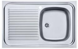 Franke Chiuveta bucatarie inox Franke Simplex 80x50 cm cu 1 cuva cu picurator stanga finisaj texturat (103.0709.338) Chiuveta