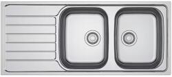 Franke Chiuveta bucatarie inox Franke Spark 116x50 cm cu 2 cuve si picurator stanga finisaj lucios (101.0712.333) Chiuveta