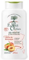 Le Petit Olivier Gel de Dus cu Apa de Masline BIO si Piersica din Manosque Le Petit Olivier, 270 ml