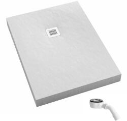 Schedpol New Horizons White Stone téglalap alakú zuhanytálca 110x90 cm fehér 3.3316/B/ST-M2 (33316BSTM2)