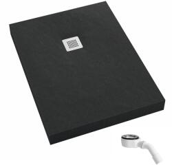 Schedpol New Horizons Black Stone téglalap alakú zuhanytálca 180x80 cm fekete 3.3314/C/ST-M2 (33314CSTM2)