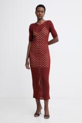 TWINSET nyári ruha viszkózzal - barna M