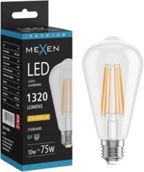 Mexen Vintis, LED izzószálas izzó E27, ST64, 10 W, meleg fehér 2200K, átlátszó, L152-E27-1022-00 (L152-E27-1022-00)