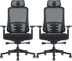 Mercury 2PACK LUCIA ergonómikus irodai szék, fekete (2 db)