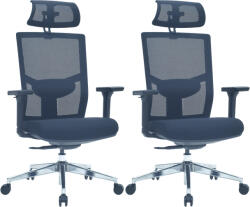 LTC 2PACK VICTORY ERGO ergonómikus irodai szék, fekete (2 ks)