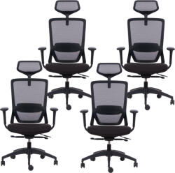 Mercury 4PACK Ergonomikus irodai szék SWIFT, fekete (4 db)