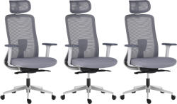 LTC 3PACK APOLLO ergonómikus irodai szék, szürke (3 db)