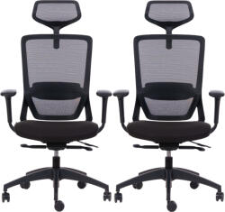 Mercury 2PACK Ergonomikus irodai szék SWIFT, fekete (2 db)