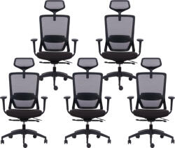 Mercury 5PACK SWIFT ergonómikus irodai szék, fekete (5 db)
