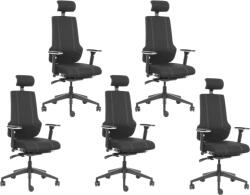 Mercury 5PACK Ergonomikus irodai szék HEALTH fekete (5 db)