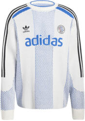Adidas Blokecore Longsleeve Light Weight Pullover White Blue uniszex pulóver fehér kék
