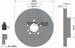 TEXTAR féktárcsa TEXTAR 92107205 for BMW (92107205)