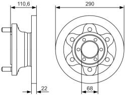 Bosch féktárcsa BOSCH 0 986 479 S95 for IVECO, FIAT (0 986 479 S95)