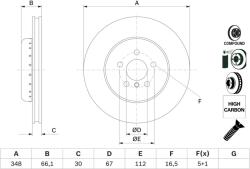 Bosch féktárcsa BOSCH 0 986 479 F57 for BMW (0 986 479 F57)