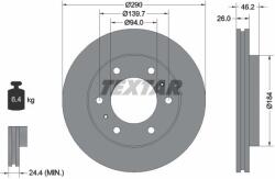 TEXTAR féktárcsa TEXTAR 92128803 for MITSUBISHI (92128803)