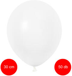 Vivalloons Lufi latex 30 cm, fehér, 50 db/cs (Vivalloons)