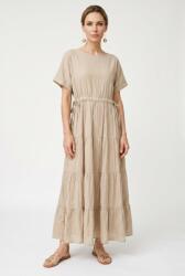 SHOPIKA Rochie lunga din batist de bumbac cu talie subliniata, bej Talie unica