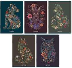 Herlitz tűzött füzet A/5, 60 lap vonalas, Florimals, többféle (HRL-400207526) - officetrade