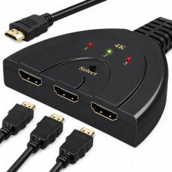 RETOO Switch Kapcsoló 3X Hdmi 3az1ben Splitter 4K 60Hz Hdr Elosztó Kapcsoló (3x przełącznik HDMI)